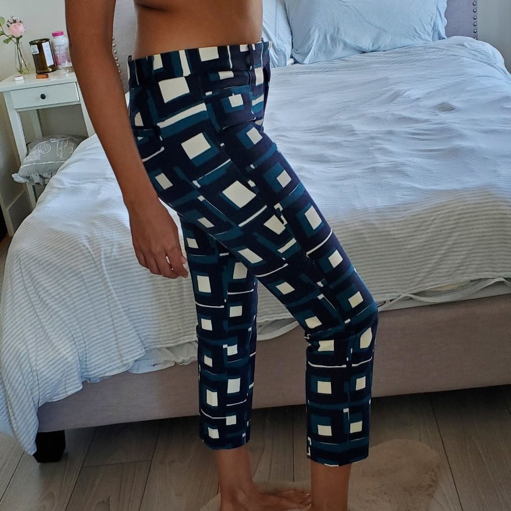 Banana Republic print trousers size 8